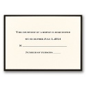 Delicate Border - Ecru - Response Card and Envelope