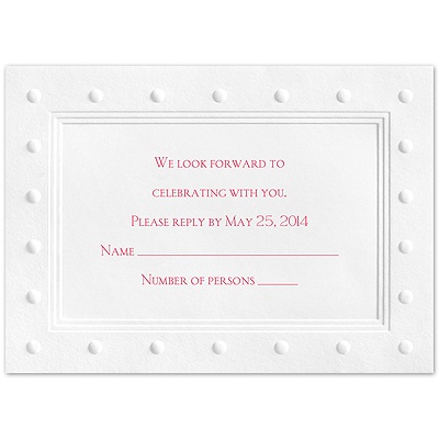 Petite Dot Border - Response Card and Envelope