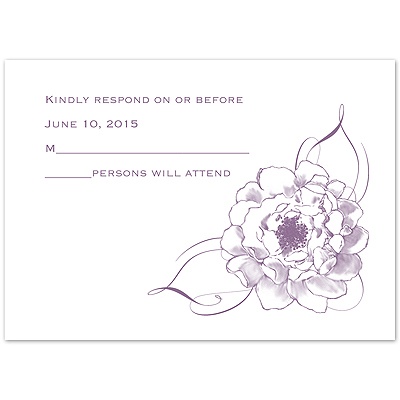 Dreamy Roses - Response Card and Envelope