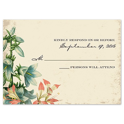 Nature's Gift - Response Card and Envelope