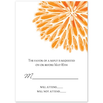 Burst of Love - Tangerine - Response Card and Envelope