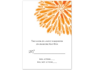 Burst of Color - Tangerine - Response Card and Envelope