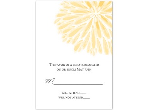 Burst of Color - Canary - Response Card and Envelope
