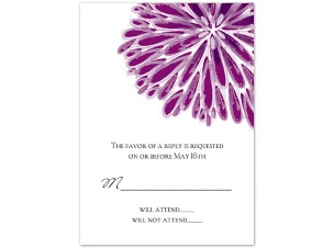 Burst of Color - Sangria - Response Card and Envelope