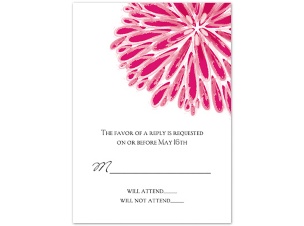 Burst of Color - Watermelon - Response Card and Envelope