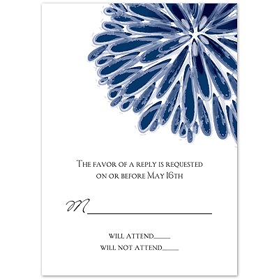 Burst of Color - Marine - Response Card and Envelope