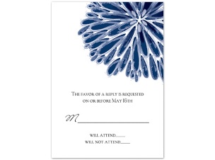 Burst of Color - Marine - Response Card and Envelope