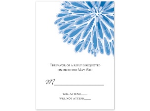 Burst of Color - Cornflower - Response Card and Envelope