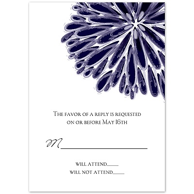 Burst of Color - Lapis - Response Card and Envelope