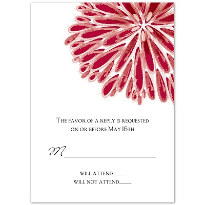 Burst of Color - Apple - Response Card and Envelope