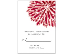 Burst of Color - Apple - Response Card and Envelope