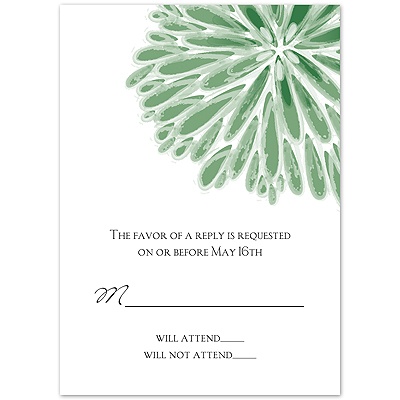 Burst of Love - Clover - Response Card and Envelope