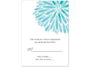 Burst of Color - Pool - Response Card and Envelope