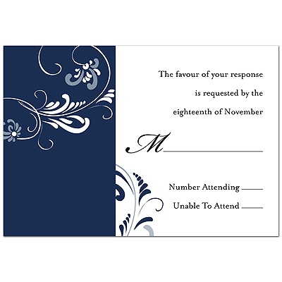 Always & Forever - Marine - Response Card and Envelope