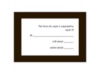 Park Avenue - Chocolate Response Card
