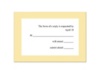 Park Avenue - Canary and Black Response Card