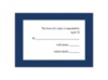 Park Avenue - Marine Response Card