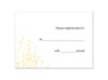 Blooming - Canary and Black  Response Card