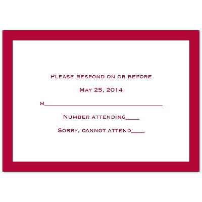 Photo Simplicity - Apple - Response Card and Envelope