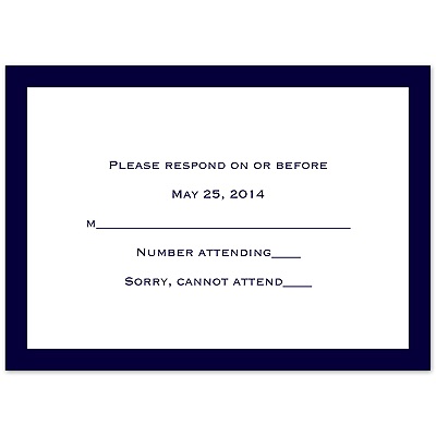Photo Simplicity - Lapis - Response Card and Envelope