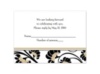 Floral Border - Golden - Response Card and Envelope