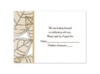 Translucent Leaves - Golden - Response Card and Envelope