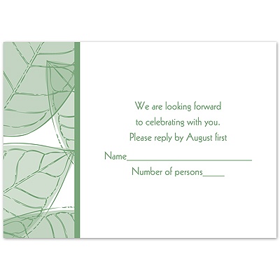 Translucent Leaves - Clover - Response Card and Envelope