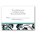 Floral Border - Jade - Response Card and Envelope