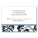 Floral Border - Cornflower - Response Card and Envelope