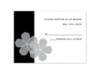 Floral Photo - Black - Response Card and Envelope