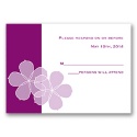 Floral Photo - Sangria - Response Card and Envelope