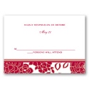 Floral Patterned - Apple - Response Card and Envelope