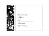 Fancy Flourish Photo - Black - Response Card and Envelope