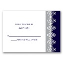 Damask Band Photo - Lapis - Respond Card and envelope