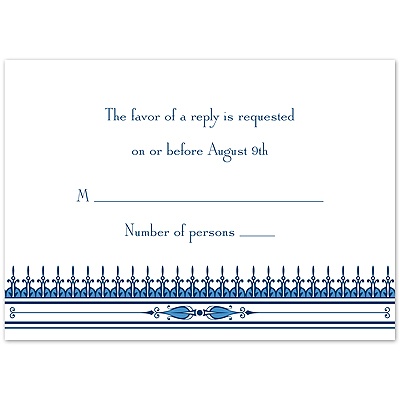 Vintage Elegance - Cornflower - Response Card and Envelope