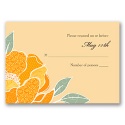 Patterned Peony - Tangerine - Response Card and Envelope