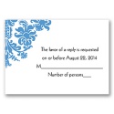 Decorative Damask - Cornflower - Response Card and Envelope
