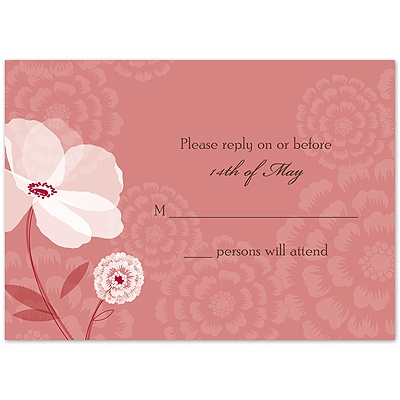 Moonlight Blossoms - Apple - Response Card and Envelope