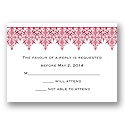 Classic Filigree - Apple - Response Card and Envelope