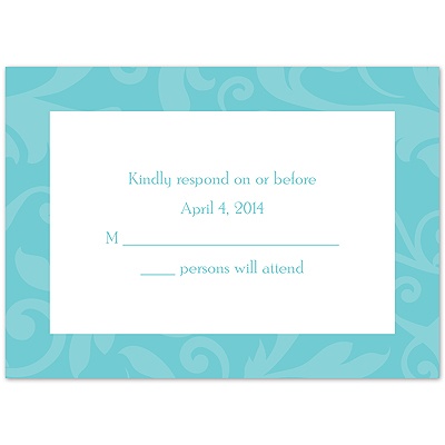 Treasured Jewels Pattern - Pool - Response Card and Envelope
