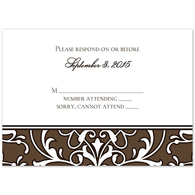 Indulgence - Chocolate - Response Card and Envelope