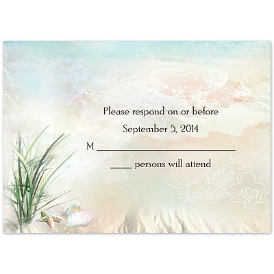 Beach Grass - Response Card and Envelope