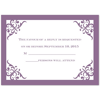 Imperial Contour Border - Response Card and Envelope