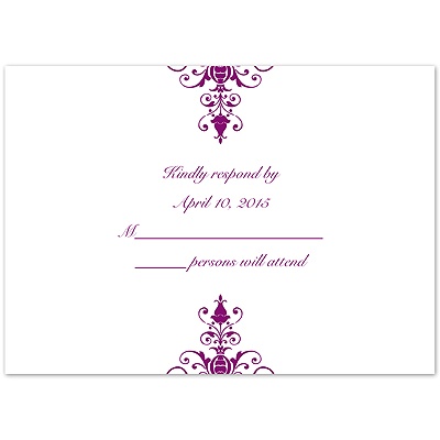 Imperial Ornamental Band - Response Card and Envelope