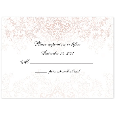 Blush Rhapsody - Response Card and Envelope