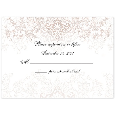 Champagne Rhapsody - Response Card and Envelope