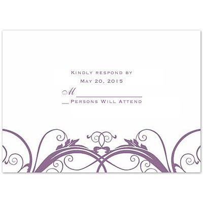 Tender Love - Wisteria - Response Card and Envelope