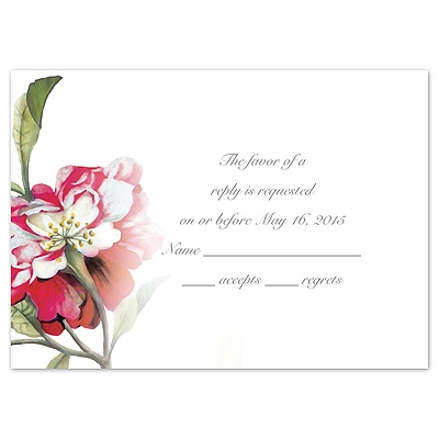Brittany Roses - Apple -  Response Card and Envelope