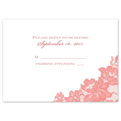 Royal Lace - Response Card and Envelope