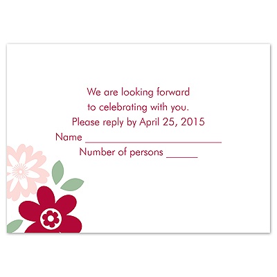 Posies - Apple - Response Card and Envelope